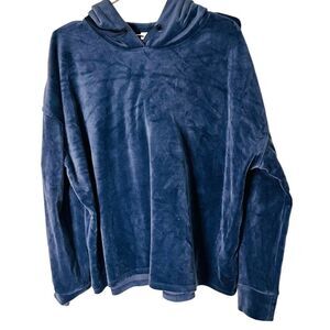 EUC DKNY Sport Grey Velvet Hoodie Medium